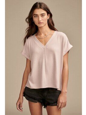 NWT Lucky Brand Cloud Jersey V Neck Tee